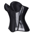 Kobine Women's Gothic Mesh Sheer Lace-up Overbust Corsets