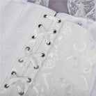 Kobine Women's Gothic Mesh Sleeved Lace Floral Overbust Corsets