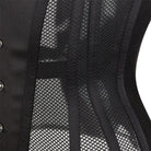 Kobine Women's Gothic Mesh Splice Strappy Underbust Corset