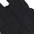 Kobine Women's Gothic Pinstripe Halterneck Zip Overbust Corset