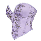 Kobine Women's Gothic Plunging Floral Embroidered Overbust Corset
