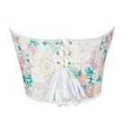 Kobine Women's Gothic Plunging Floral Printed Overbust Corset