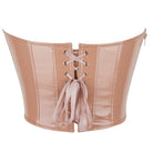 Kobine Women's Gothic Plunging Side Zip Lace-up Overbust Corset