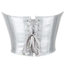 Kobine Women's Gothic Plunging Side Zip Lace-up Overbust Corset