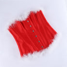 Kobine Women's Gothic Plush Lace-up Overbust Corset