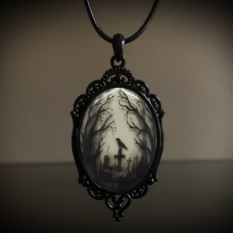 Kobine Women's Gothic Retro Witch Necklace Halloween ACC