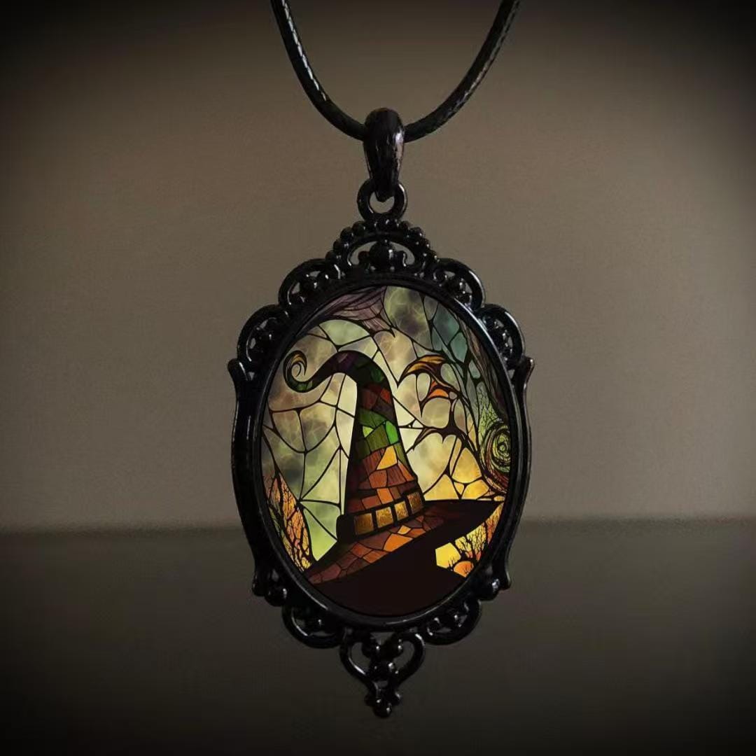 Kobine Women's Gothic Retro Witch Necklace Halloween ACC