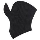 Kobine Women's Gothic Ribbed Lace-up Overbust Corset