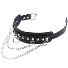 Kobine Women's Gothic Rivets&Chains Wide Chokers
