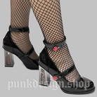 Kobine Women's Gothic Rose Chunky Heels Mary Jane Shoes