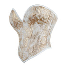 Kobine Women's Gothic Rose Embroidered Lace-up Overbust Corset