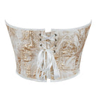 Kobine Women's Gothic Rose Embroidered Lace-up Overbust Corset