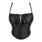 Kobine Women's Gothic Ruched Lace-up Overbust Corsets