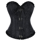 Kobine Women's Gothic Ruffle Lace-up Front Buckle Overbust Corset