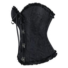 Kobine Women's Gothic Ruffle Lace-up Front Buckle Overbust Corset