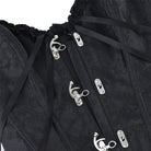 Kobine Women's Gothic Ruffle Lace-up Front Buckle Overbust Corset