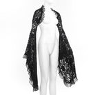 Kobine Women's Gothic Ruffled Flared Sleeved Lace Cape