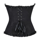 Kobine Women's Gothic Ruffled Hem Lace-up Overbust Corset