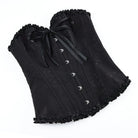 Kobine Women's Gothic Ruffled Hem Lace-up Overbust Corset