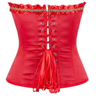 Kobine Women's Gothic Ruffled Hem Overbust Corset with Armlet