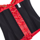 Kobine Women's Gothic Ruffled Hem Overbust Corset with Armlet