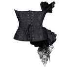 Kobine Women's Gothic Ruffled Lace Splice Overbust Corsets