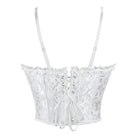 Kobine Women's Gothic Ruffled Lace-up Overbust Corset