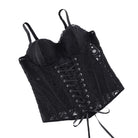 Kobine Women's Gothic Sheer Lace-up Overbust Corset