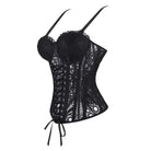Kobine Women's Gothic Sheer Lace-up Overbust Corset