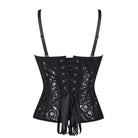 Kobine Women's Gothic Sheer Lace-up Overbust Corset