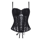 Kobine Women's Gothic Sheer Lace-up Overbust Corset