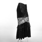 Kobine Women's Gothic Sheer Velvet Wrap Maxi Skirt