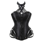 Kobine Women's Gothic Side Zipper Halter Top Corsets