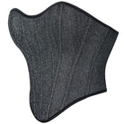 Kobine Women's Gothic Side Zipper Lace-up Overbust Corset