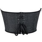 Kobine Women's Gothic Side Zipper Lace-up Overbust Corset