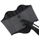 Kobine Women's Gothic Side Zipper Lace-up Overbust Corset