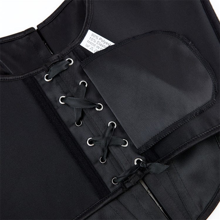 Kobine Women's Gothic Single-breasted Solid Color Overbust Corset