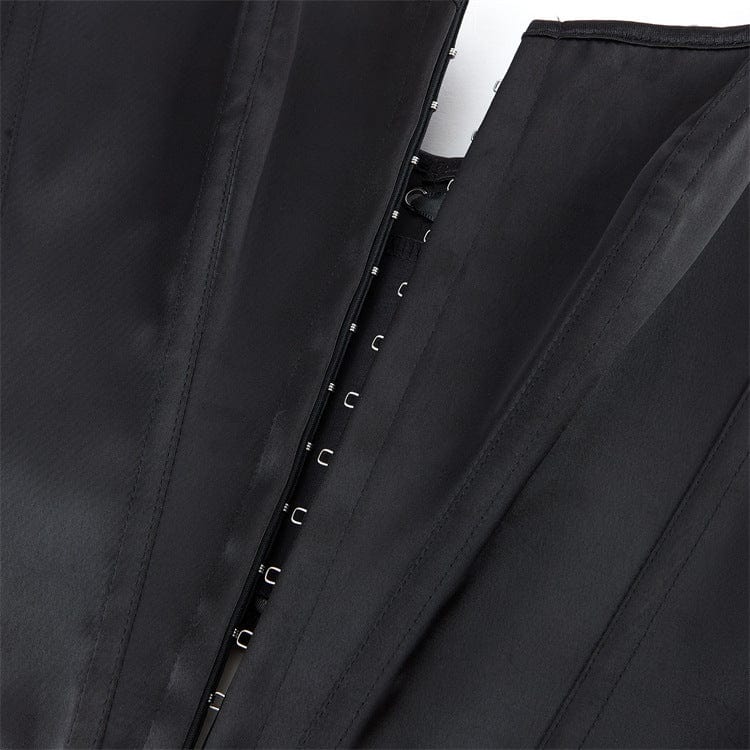 Kobine Women's Gothic Single-breasted Solid Color Overbust Corset