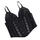 Kobine Women's Gothic Snakeskin Pattern Lace-up Overbust Corset