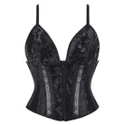 Kobine Women's Gothic Snakeskin Pattern Lace-up Overbust Corset