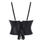 Kobine Women's Gothic Snakeskin Pattern Lace-up Overbust Corset