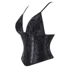 Kobine Women's Gothic Snakeskin Pattern Lace-up Overbust Corset