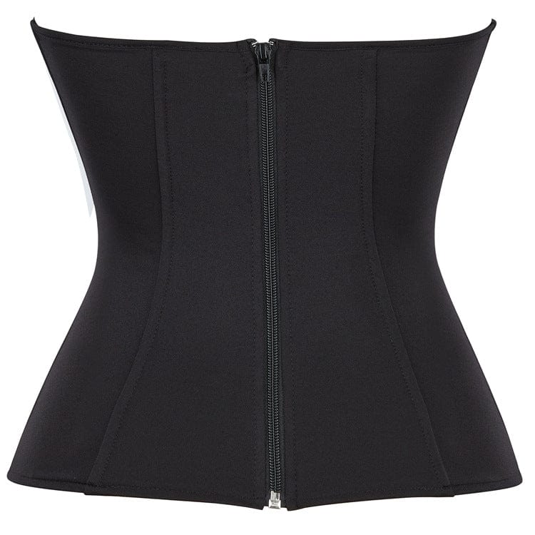 Kobine Women's Gothic Solid Color Elastic Overbust Corset