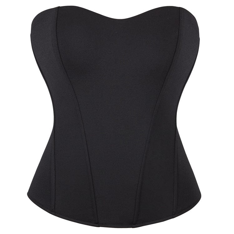 Kobine Women's Gothic Solid Color Elastic Overbust Corset