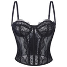 Kobine Women's Gothic Solid Color Lace Bustier
