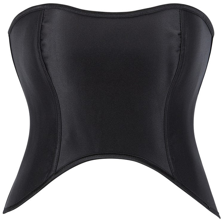 Kobine Women's Gothic Solid Color Lace-up Overbust Corset