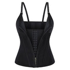 Kobine Women's Gothic Solid Color Zip Slip Overbust Corset