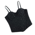 Kobine Women's Gothic Splice Lace-up Overbust Corset