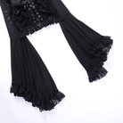 Kobine Women's Gothic Strappy Flared Sleeved Lace Shirt