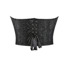 Kobine Women's Gothic Strappy Floral Jacquard Overbust Corset